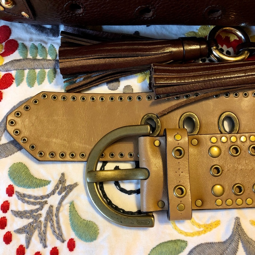 NWT Authentic Coach Studded Belt❣️ - Picture 3 of 8